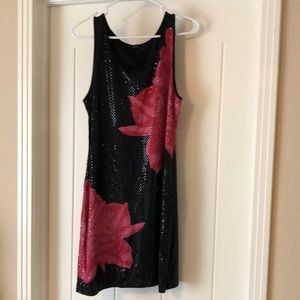 Express dress, sz Small/Medium, black/pink, above the knee